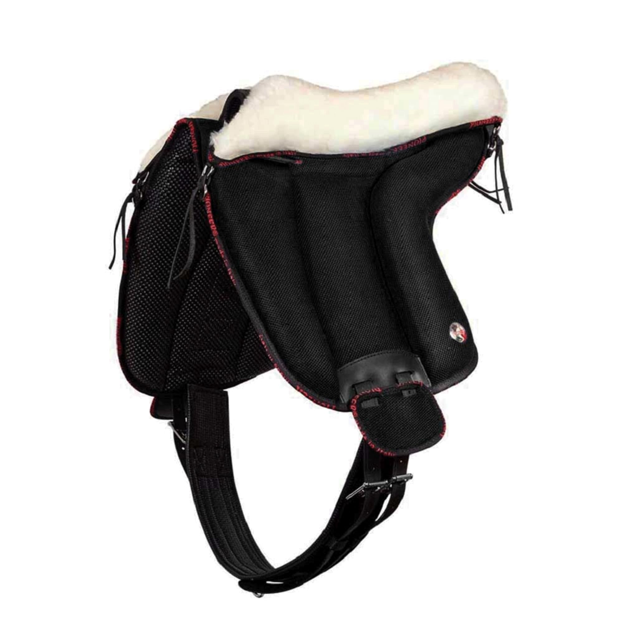 Brama West Pioneer - Bareback per equitazione UNICA con lana di Pioneer - Super Soft - Made in Italy - Colore nero, taglia completa