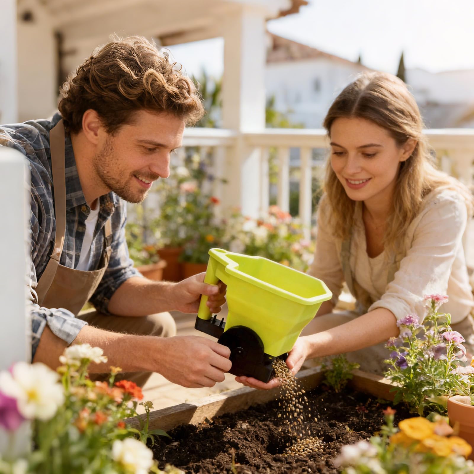 Épandeur d'engrais | Shaker Ergonomique portatif pour semoir de pelouse Manuel pour Jardin, Cour, Fonte, Trottoir, Route