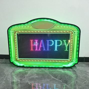 LED Bottle Presenter, Bottle Service Sign VIP, Birthday DIY Custom Acrylic LED Scroll Play Logo Message Board APP Programmable - Perfect for Clubs, Parties, and VIP Services