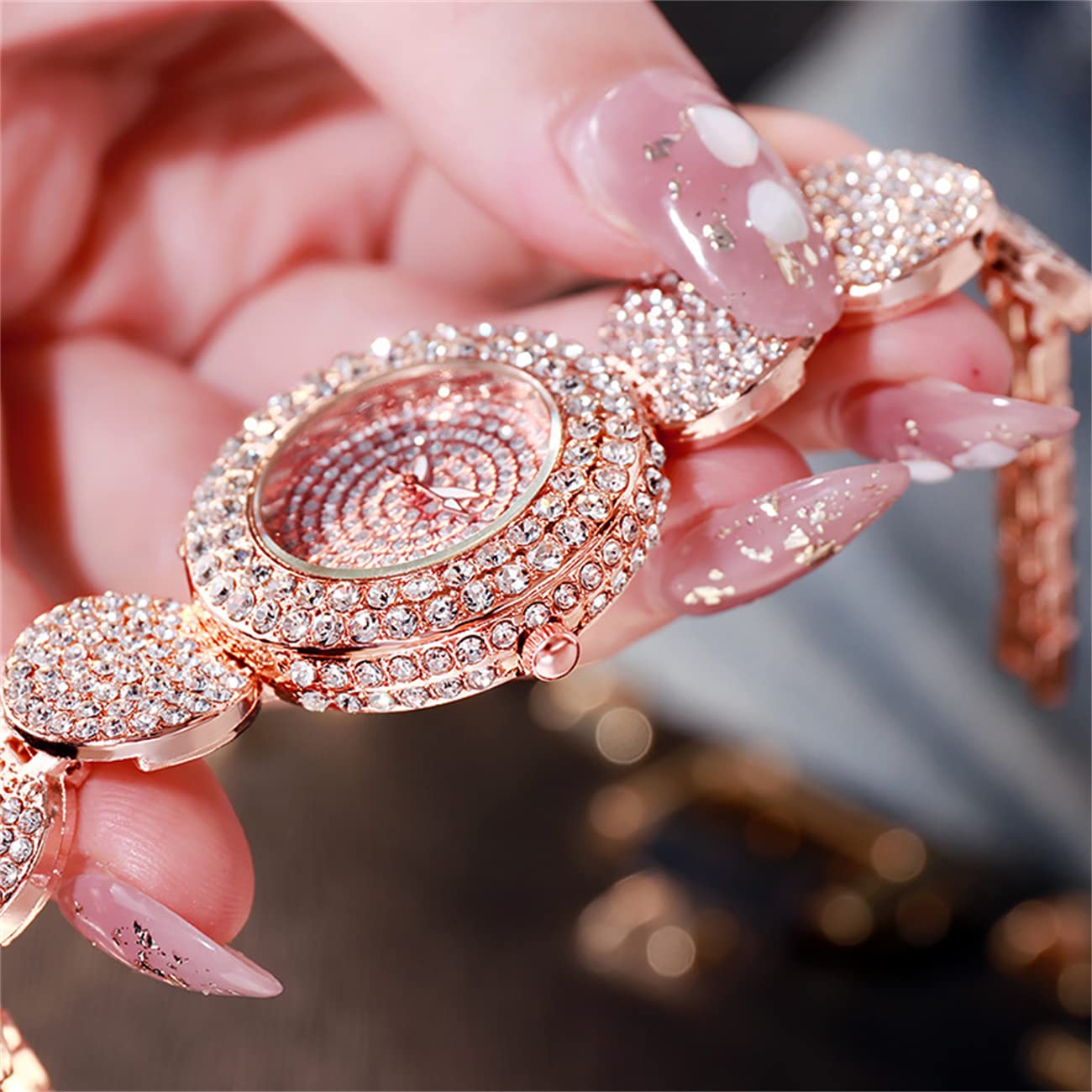Relojes de lujo de moda para mujer, reloj de cuarzo con banda de acero, elegante reloj de pulsera femenino, regalo de 3 unidades, Reloj de cuarzo 8