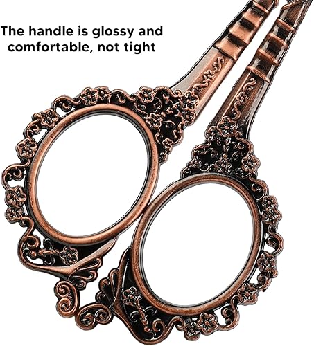 Miniatura 5 de Juego de tijeras de coser, kit de tijeras de bordado, tijeras vintage de coser con estuche de aguja de coser, dedal, enhebrador, kit completo de