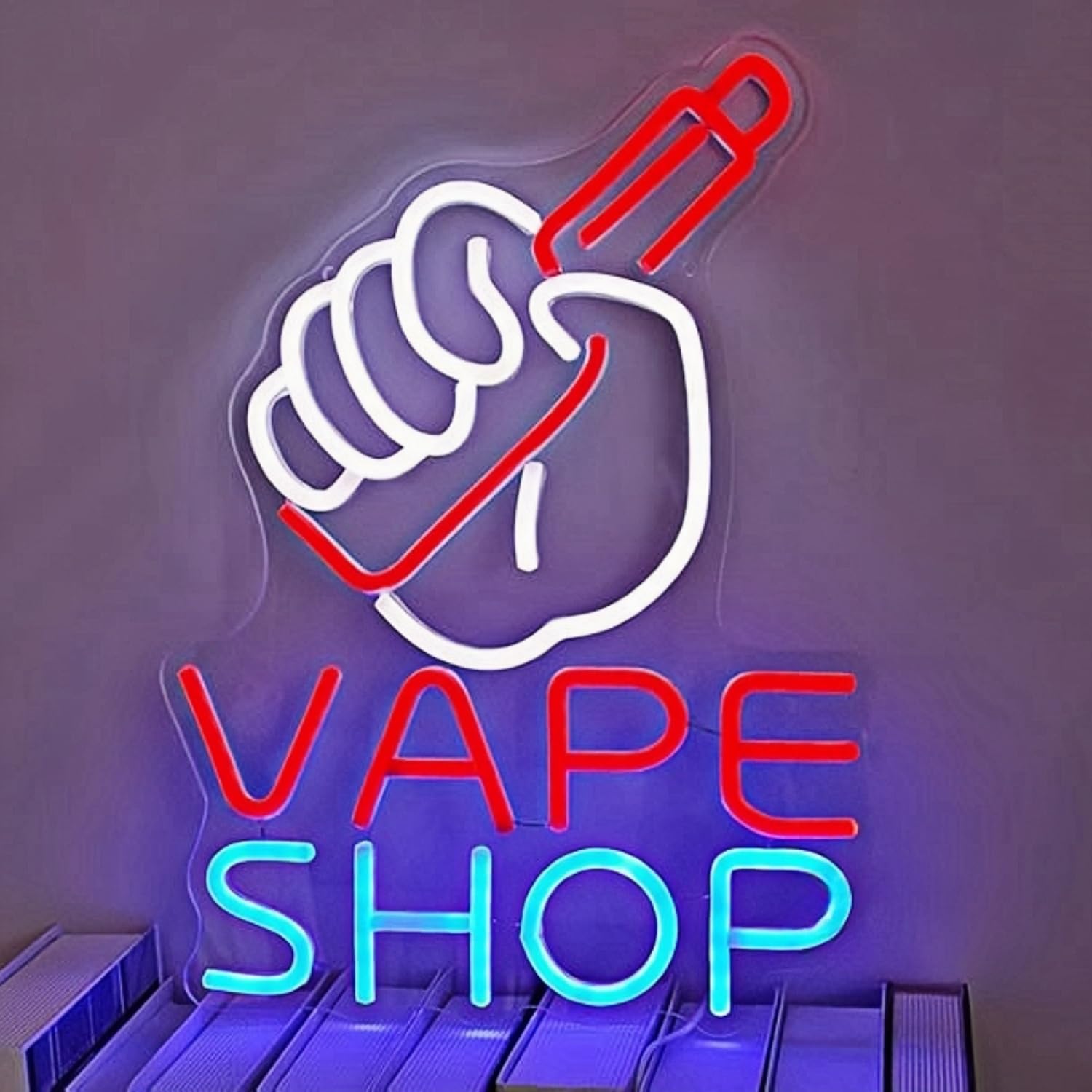 LED Handmade Cigar Evil Eye Neon Sign Man Cave Ligh for Living Bedroom Room Smoking Shop Hotel Bar Party Supplies Gifts for Boys Stoner(USB Powered)
