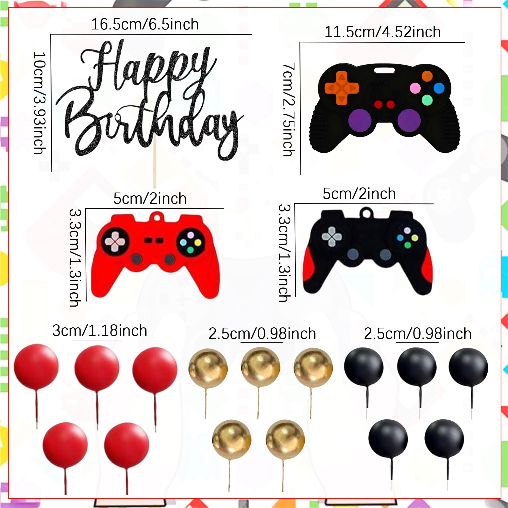 LaVenty level up decorazione di compleanno videogioco 8 decorazioni di compleanno gamer supporti per feste di otto anni decorazioni per feste di compleanno