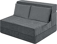 Vista 22 de Colchón Plegable para Sofá Cama, Silla Sofá Cama Plegable para Dormir, Colchón de Piso con Almohada para Sala de Estar, Oficina en Casa