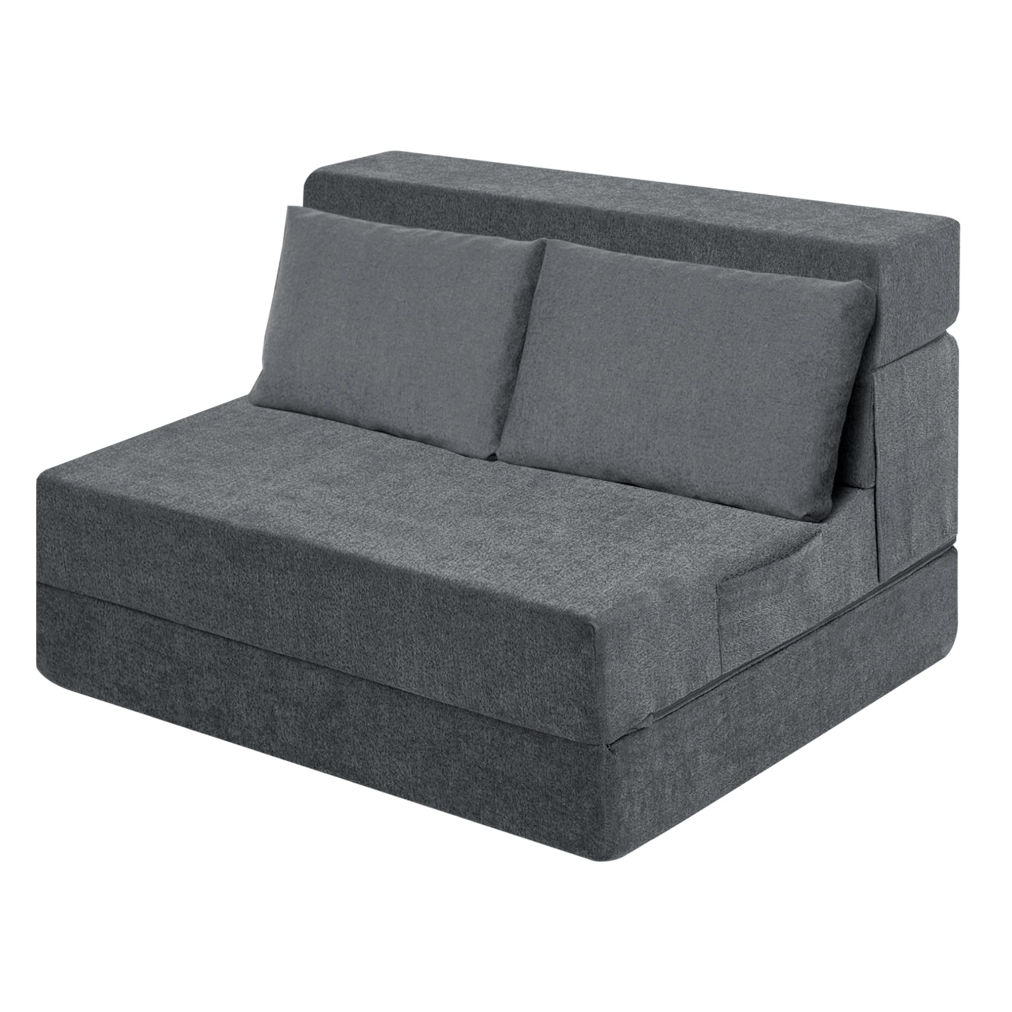 Ressainic Folding Sofa Bed Chair with Pillow,Convertible Fold Out Chair Bed Sleeper,Foam Floor Mattress, Foldable Futon Couch Bed for Living Room/Dorm