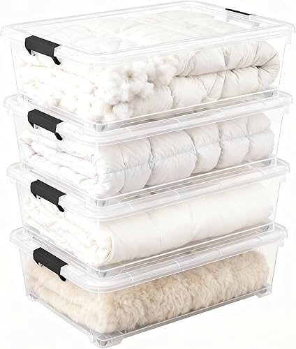 Contenedores de almacenamiento debajo de la cama, organizadores de armario y contenedores de almacenamiento, caja de almacenamiento debajo de la