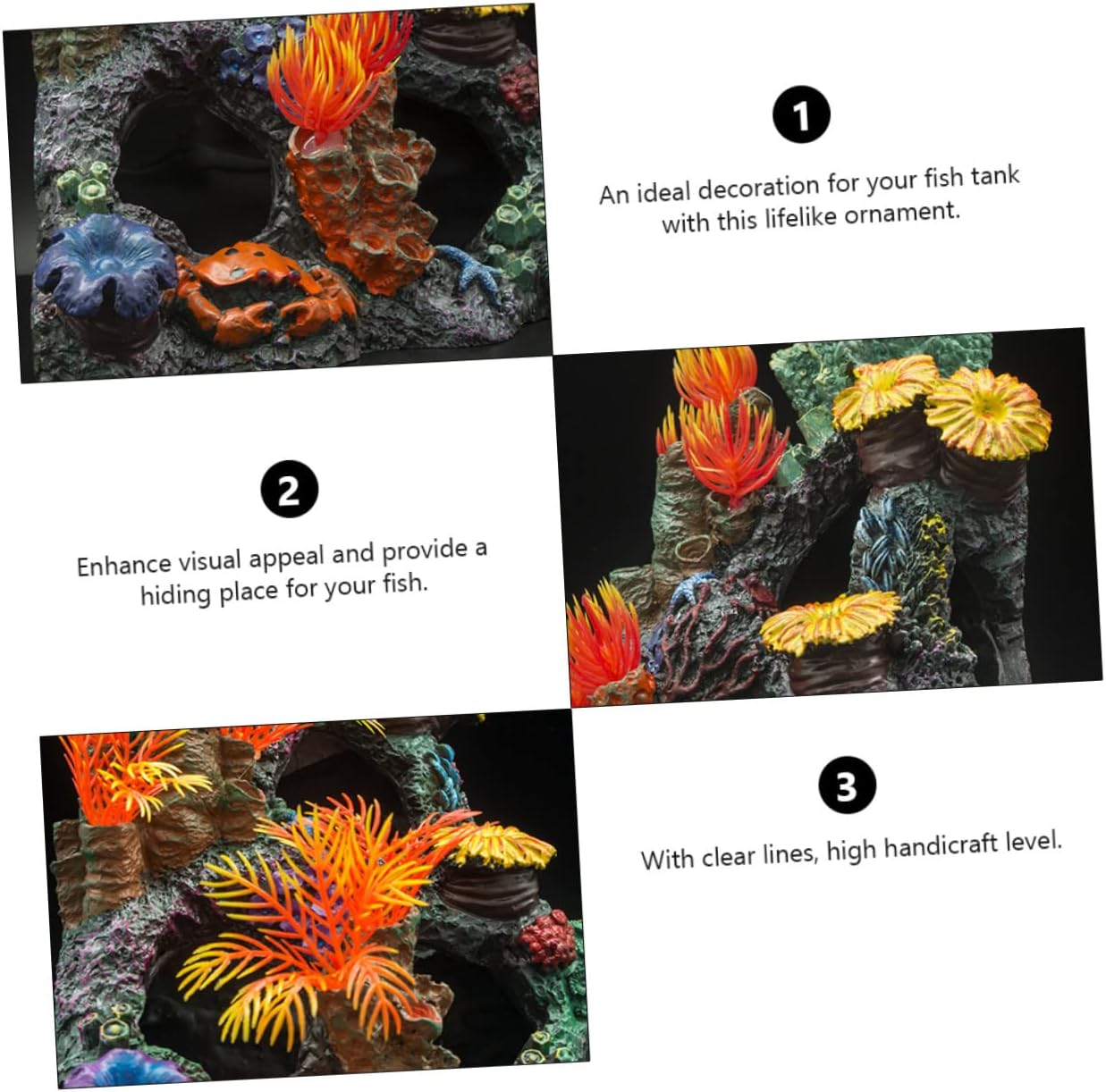 DOITOOL Fish Tank Coral Ornaments Aquarium Decorations Artificial Landscape Pieces Unique Design for