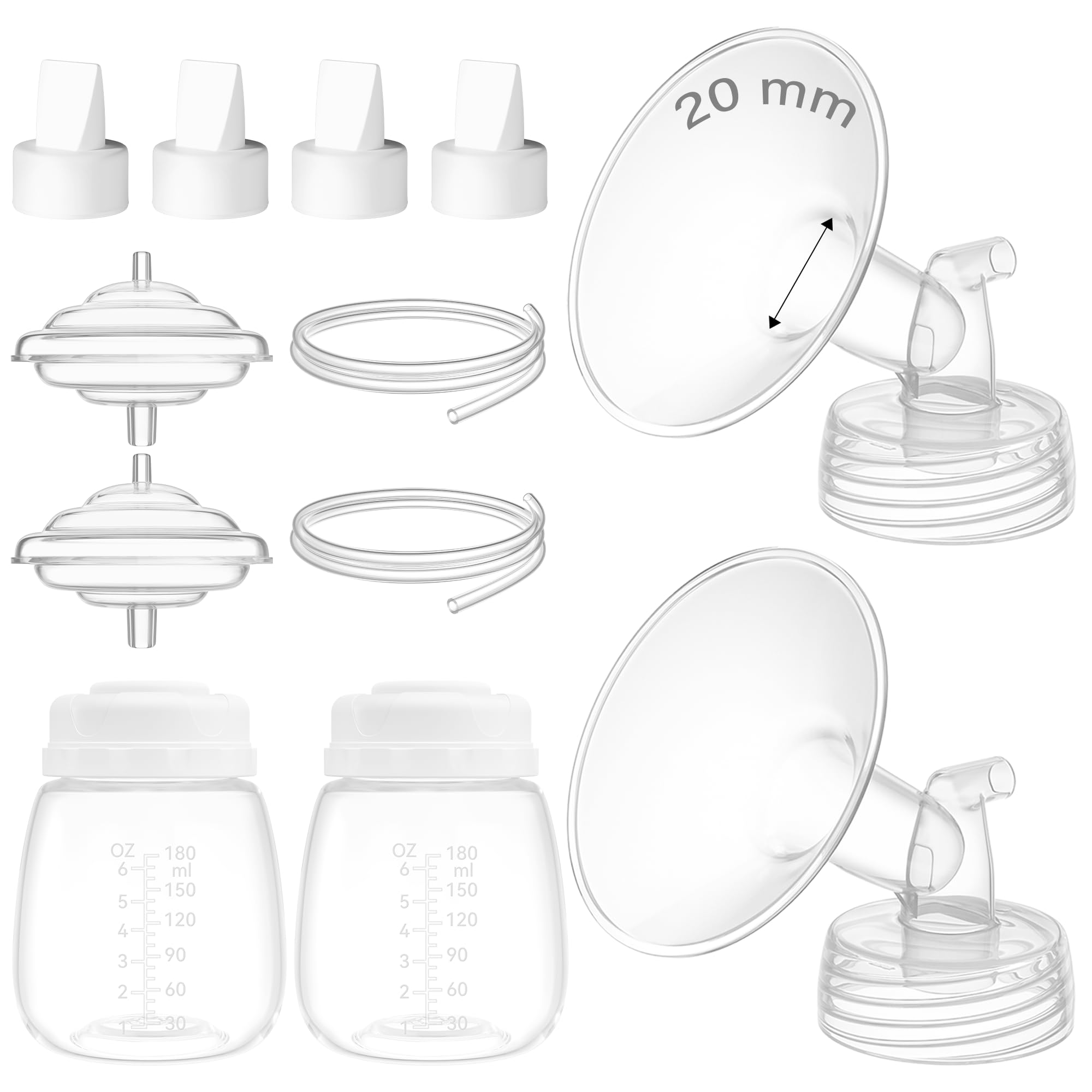 Photo 1 of Gotocut 20mm Flange Kit Compatible with Spectra S1/S2/9 Plus/Motif Luna, Includes Flange 20mm, Bottles, Tubing, Valves, and Backflow Protectors