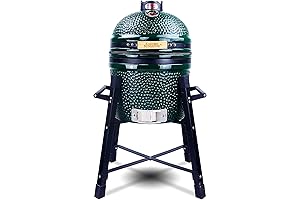 Ceramic Kamado Charcoal BBQ Grill -The Junior Series with Tall Stand