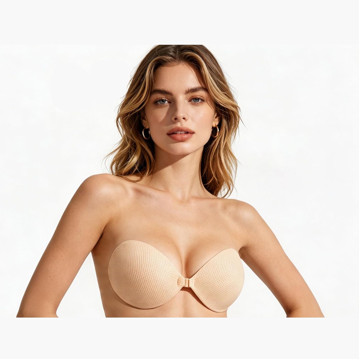 Sticky Bra Push up for Women Strapless Bra Breathable Reusable Silicone Adhesive Bra for Backless Dress