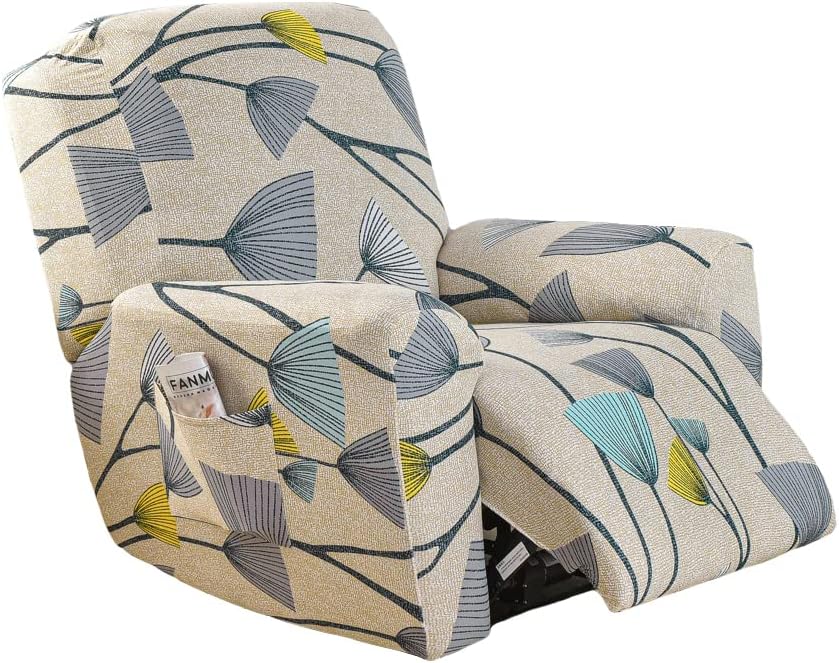 PENDEJATO Stretch Recliner Chair Covers, 4Piece Recliner