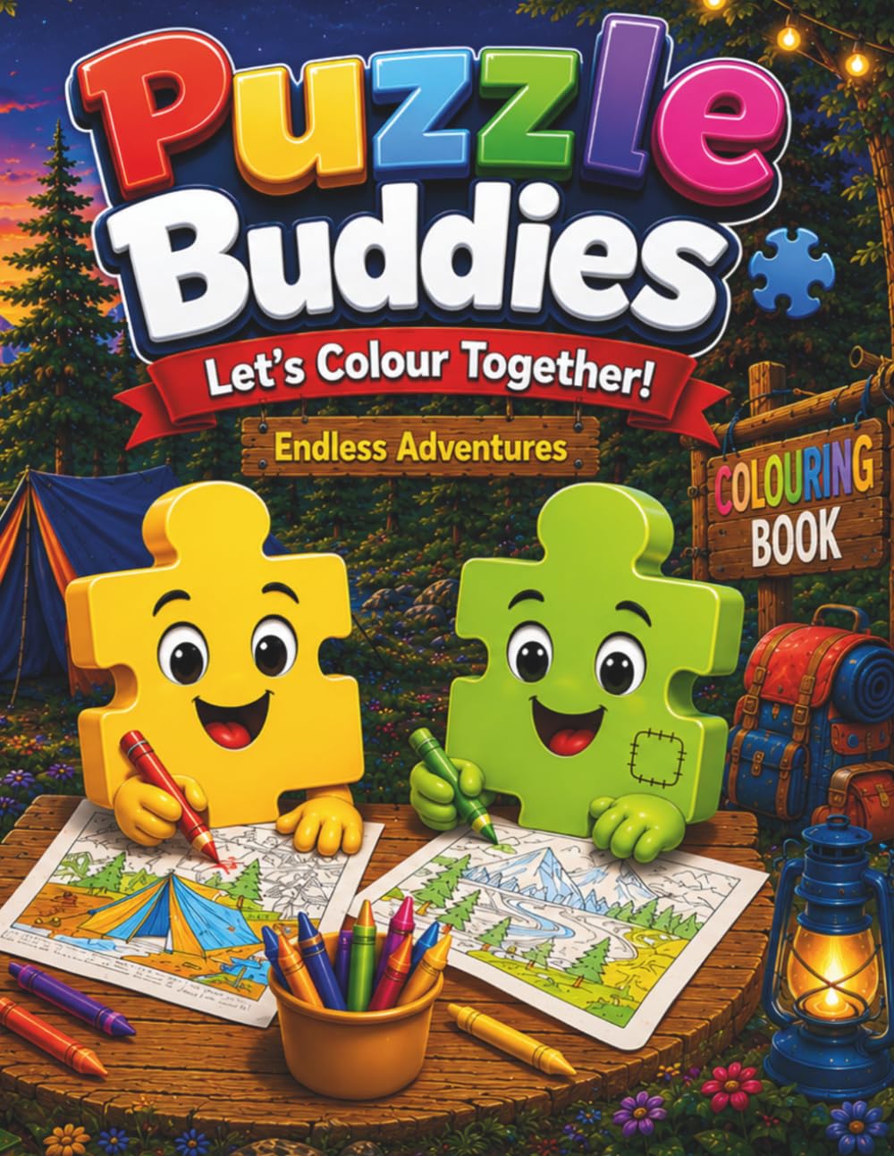 Puzzle Buddies Colouring Book: Camping Trip Adventure Edition (Puzzle Buddies Adventures)