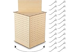 Wooden Rotating Peg Storage Carousel for Superior Accessory Organization