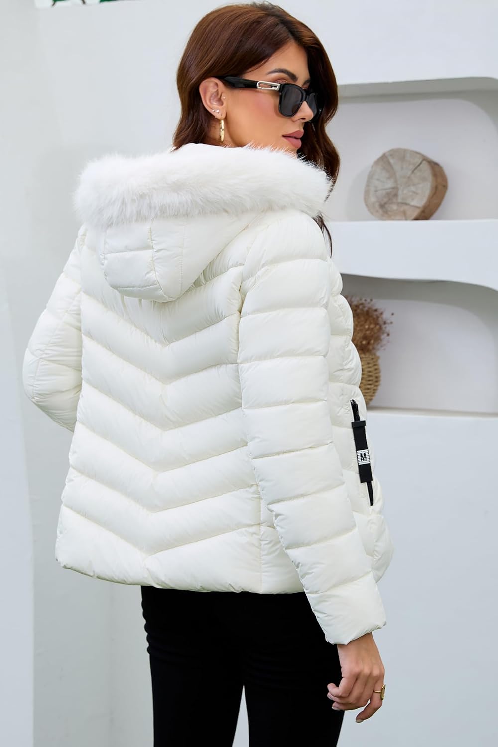 Jackets for Women Winter Coats Shiny Puffer Jacket Womens Lightweight Warm Quilted Jackets for Women - Image 5