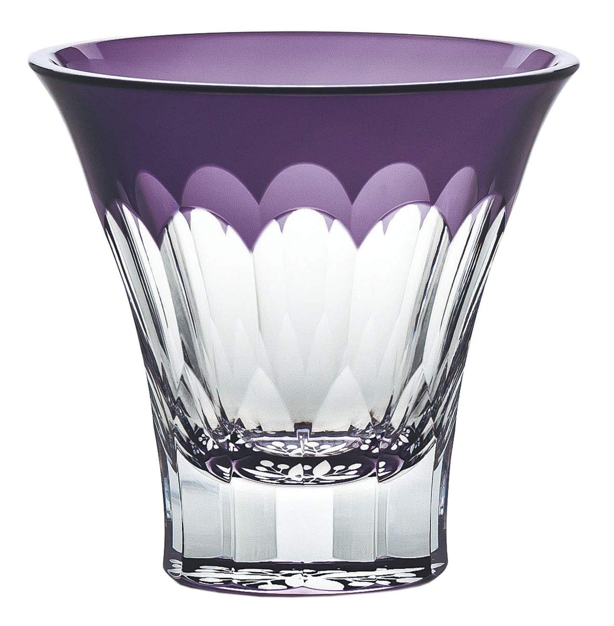 ???????? Toyo Sasaki Glass LS19759SP-C694-S4 Cold Sake Glass, Purple, 2.8 fl oz (85 ml), Yachiyo Kiriko Cup, Nanten Pattern, Made in Japan