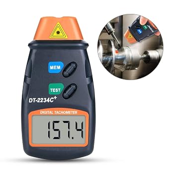 QUMOX Automatic Non-Contact Digital LCD Laser Photo Tachometer RPM Tach Tester Speed Meter