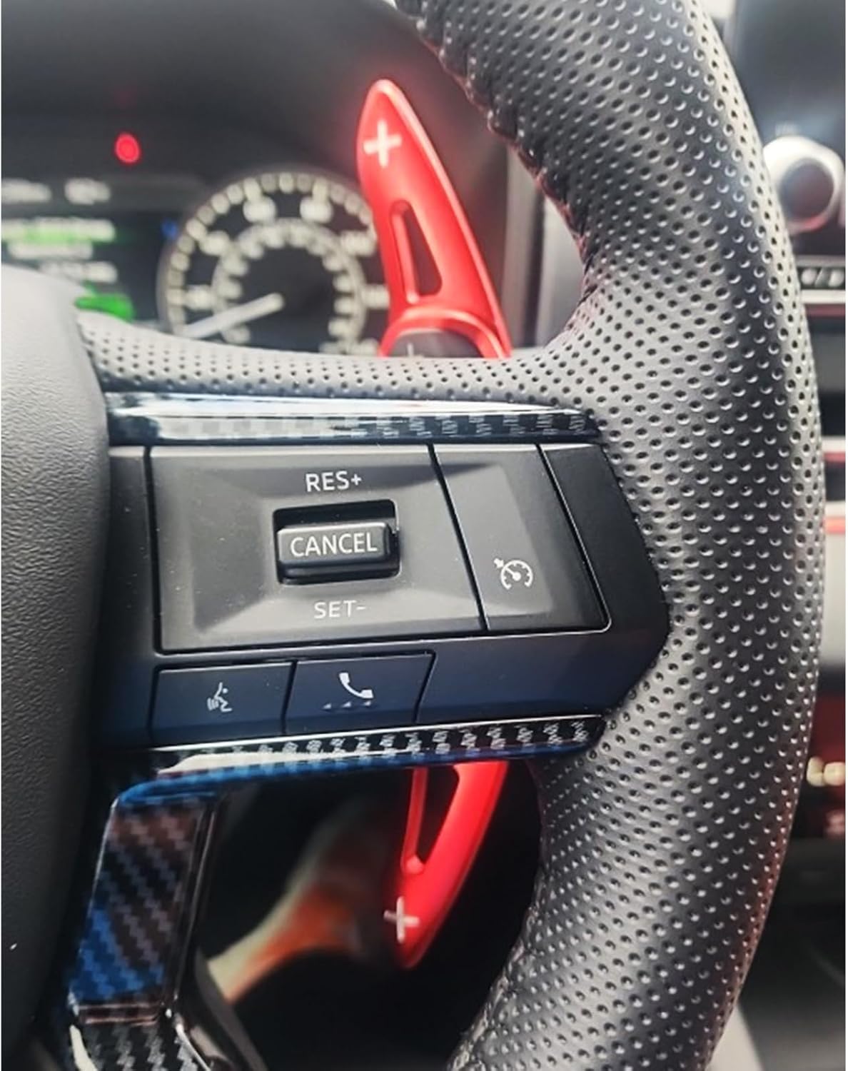 Aluminum Steering Wheel Shift Paddle Shifter Extension Cover Interior Accessories Sticker For Infiniti QX50/QX55/QX60, Mitsubishi Outlander, Nissan Altima/Pathfinder/Rogue(red)