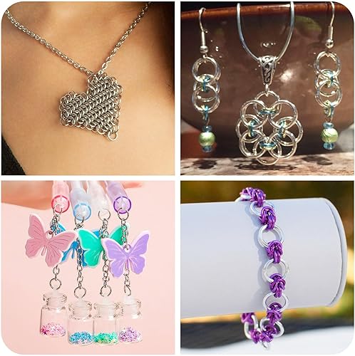 Miniatura 5 de Craftdady 1000 anillos de acero inoxidable abiertos de 0.394 in redondos de 0.055 in de grosor para fabricación de joyas