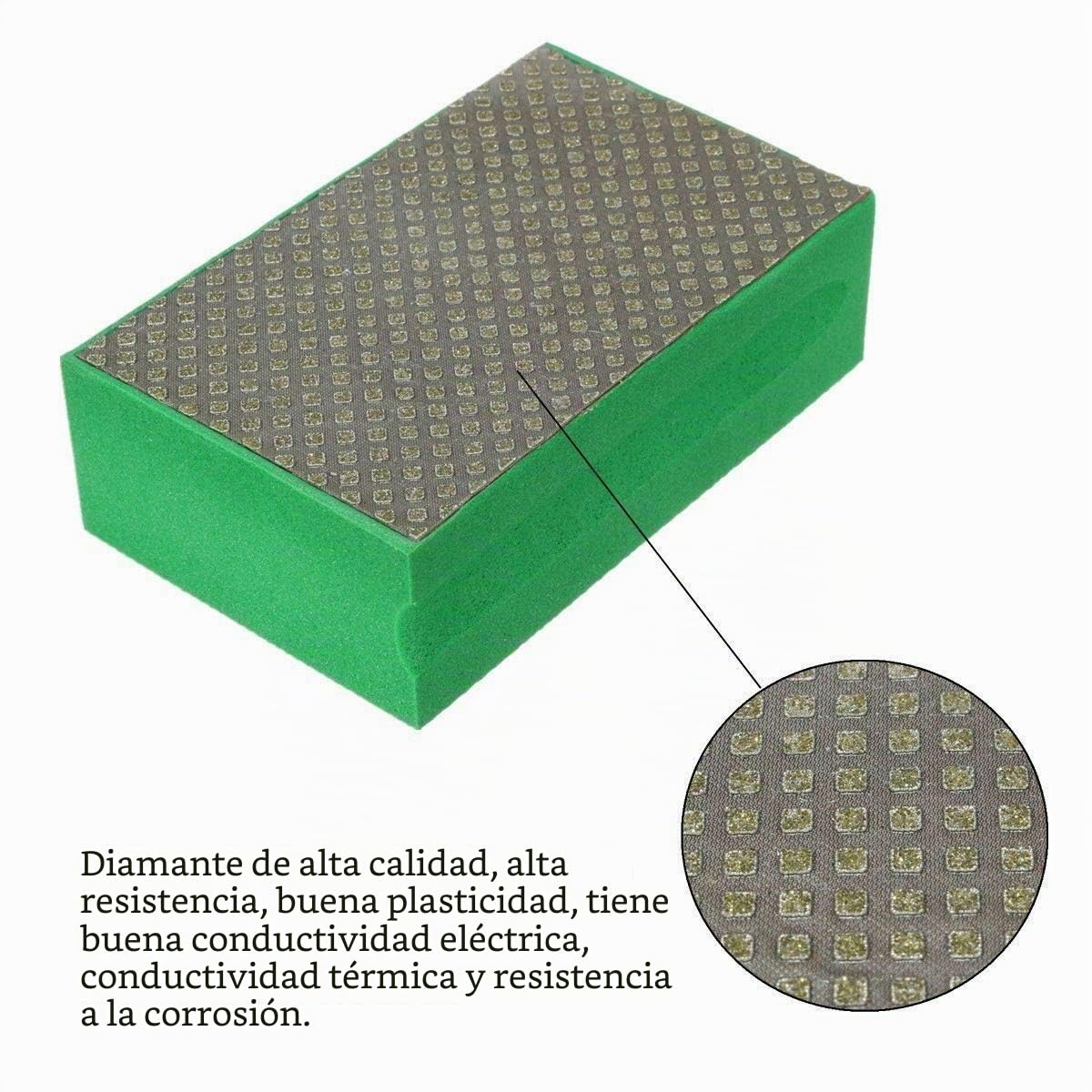 90 x 55 mm taco de lijar (de mano de diamante, sellos de mano de diamante en el pulido, 60 – 3000 granos, para el pulido de piedra, vidrio, azulejos, hormigón, granito, mármol