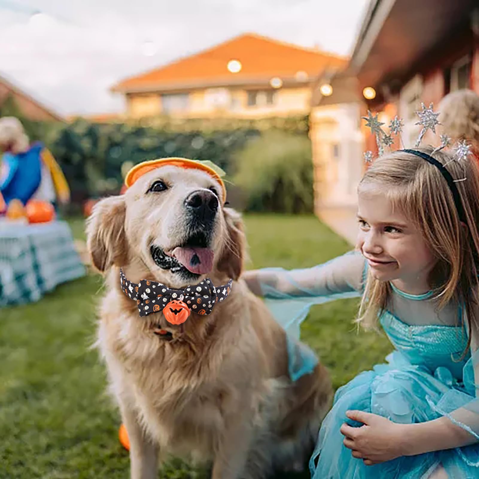 Amazon | ハロウィンペットの首輪 - かぼちゃの蝶ネクタイペットの首輪