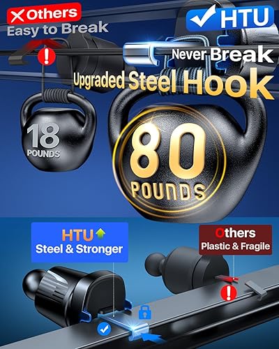 Miniatura 2 de Grado militarSoporte para teléfono para automóvil, gancho de acero más fuerte y más largo soporte de ventilación para automóvil, soporte de clip de