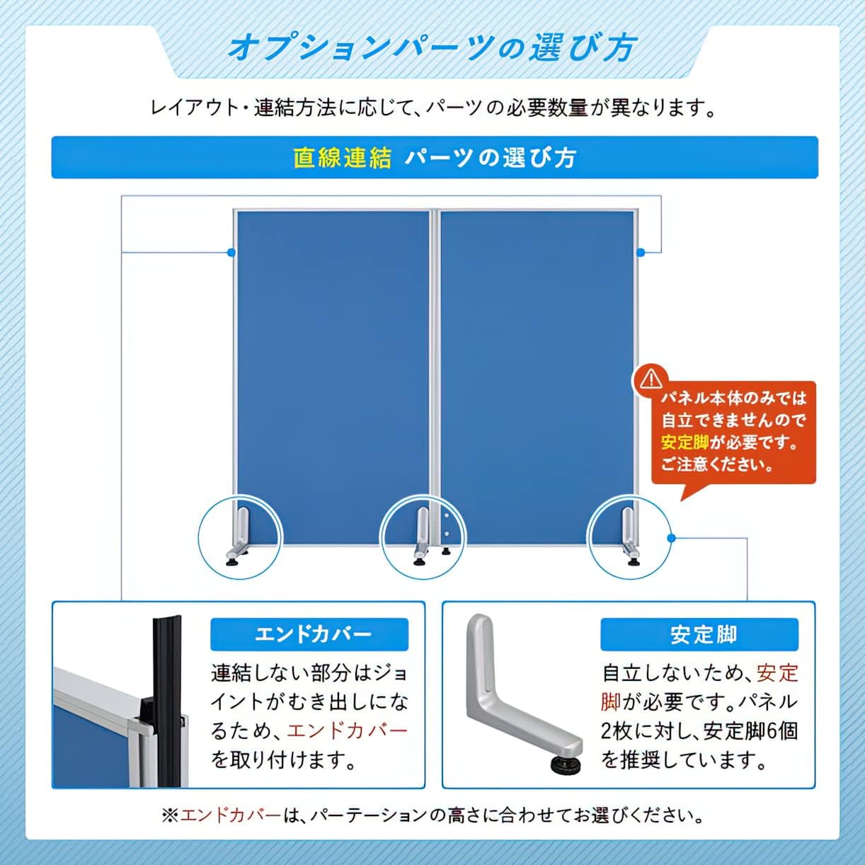 カグクロ クロスローパーテーションKGシリーズ 布貼り 間仕切り H1600×W600 ネイビー パネル単体 【健康的】 PN061