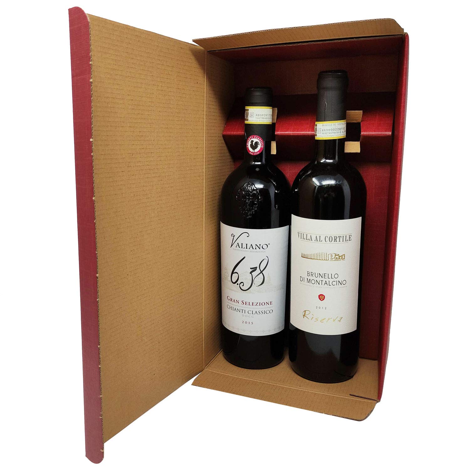 Cofanetto Regalo "Toscana da Bere" Brunello di Montalcino Riserva 2012 + Chianti Classico Gran Selezione 2015 0,750 ml