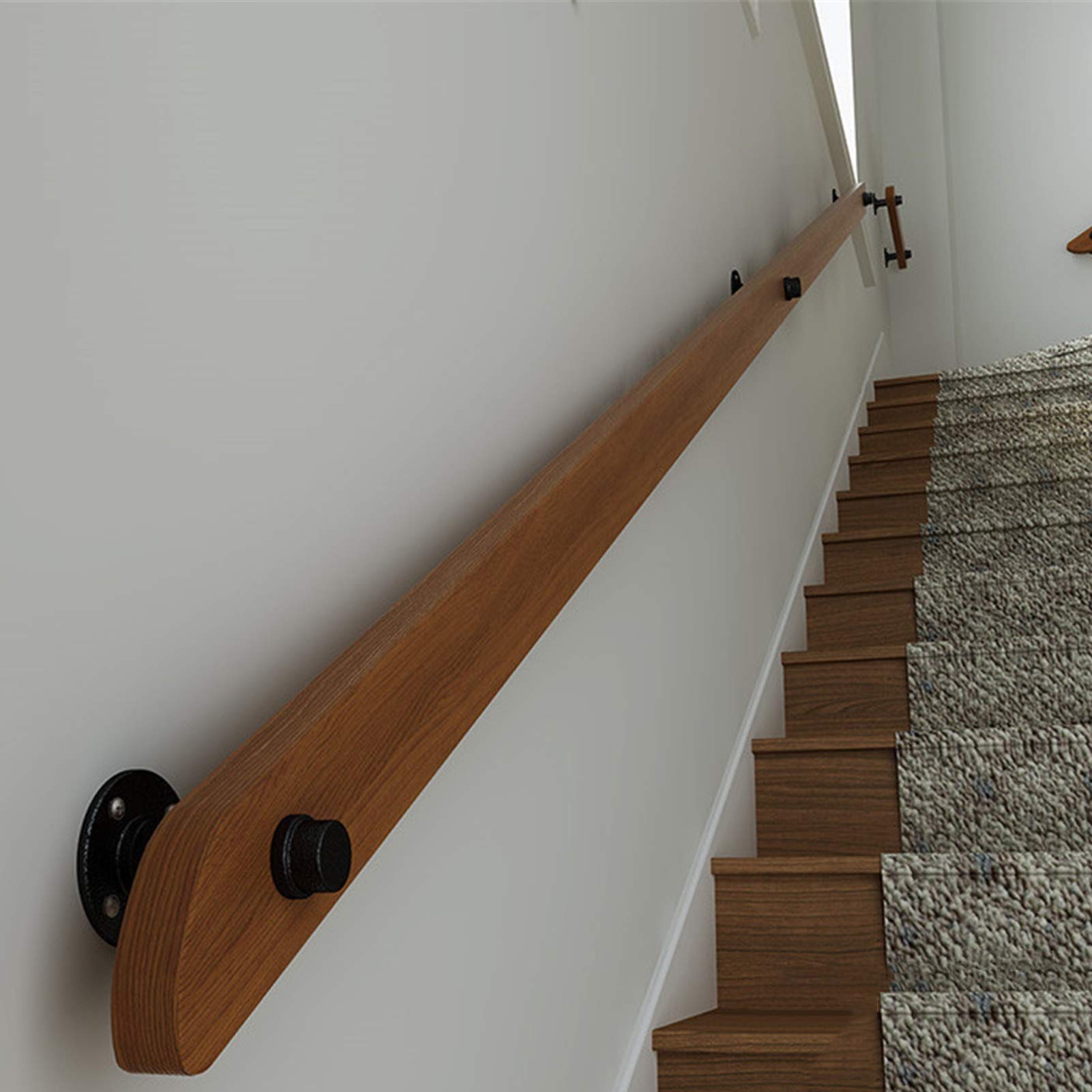 Barre d'appui en bois de 2m pour escalier de villa et jardin d'enfants