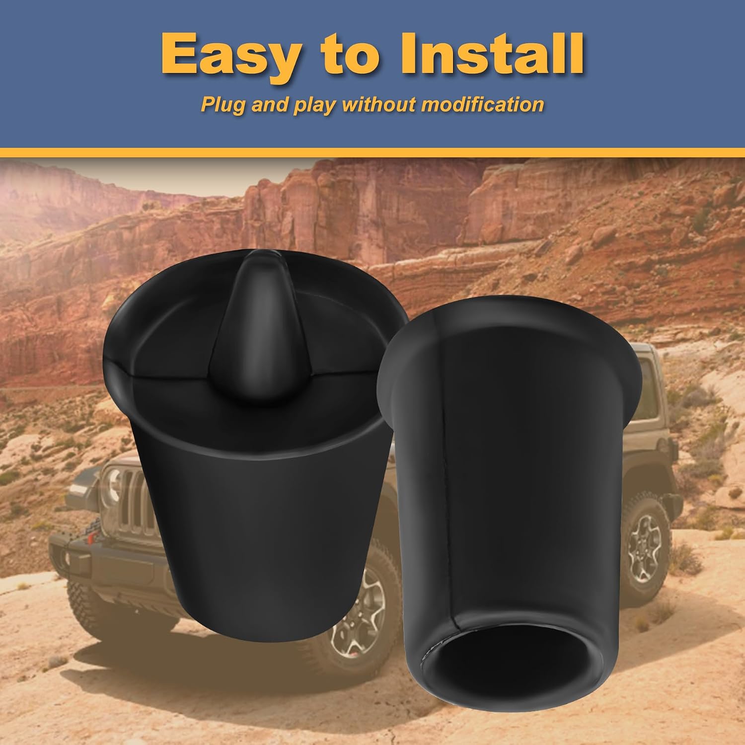 2PCS Tailgate Bump Stop Fits for Jeep Wrangler JK 2007-2018, Spare Tire Carrier Bump Stop Rubber Exterior Accessories Replace 55395993AB