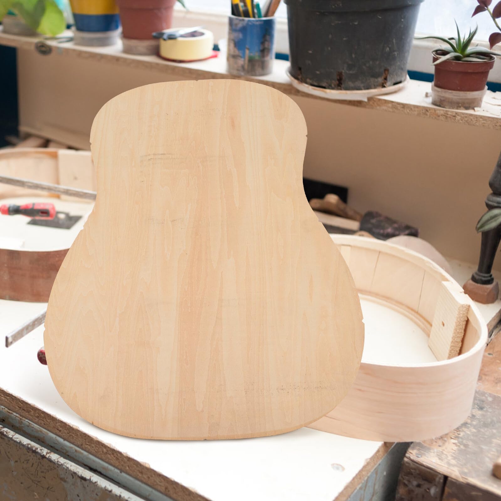 Alipis Selbstgemacht Gitarrenkopfplatte mit Kürbisform Feine Verarbeitung Blanke Oberfläche Geeignet für E-gitarren und Folk Gitarren Kreatives Design zum Selbermachen