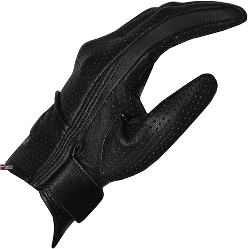 Miniatura 8 de Jackets 4 Bikes Motorcycle Gloves - Premium Leather for Men Women, Touchscreen, Non-Slip, Motorbike Cruiser Street Biker Protector Glove