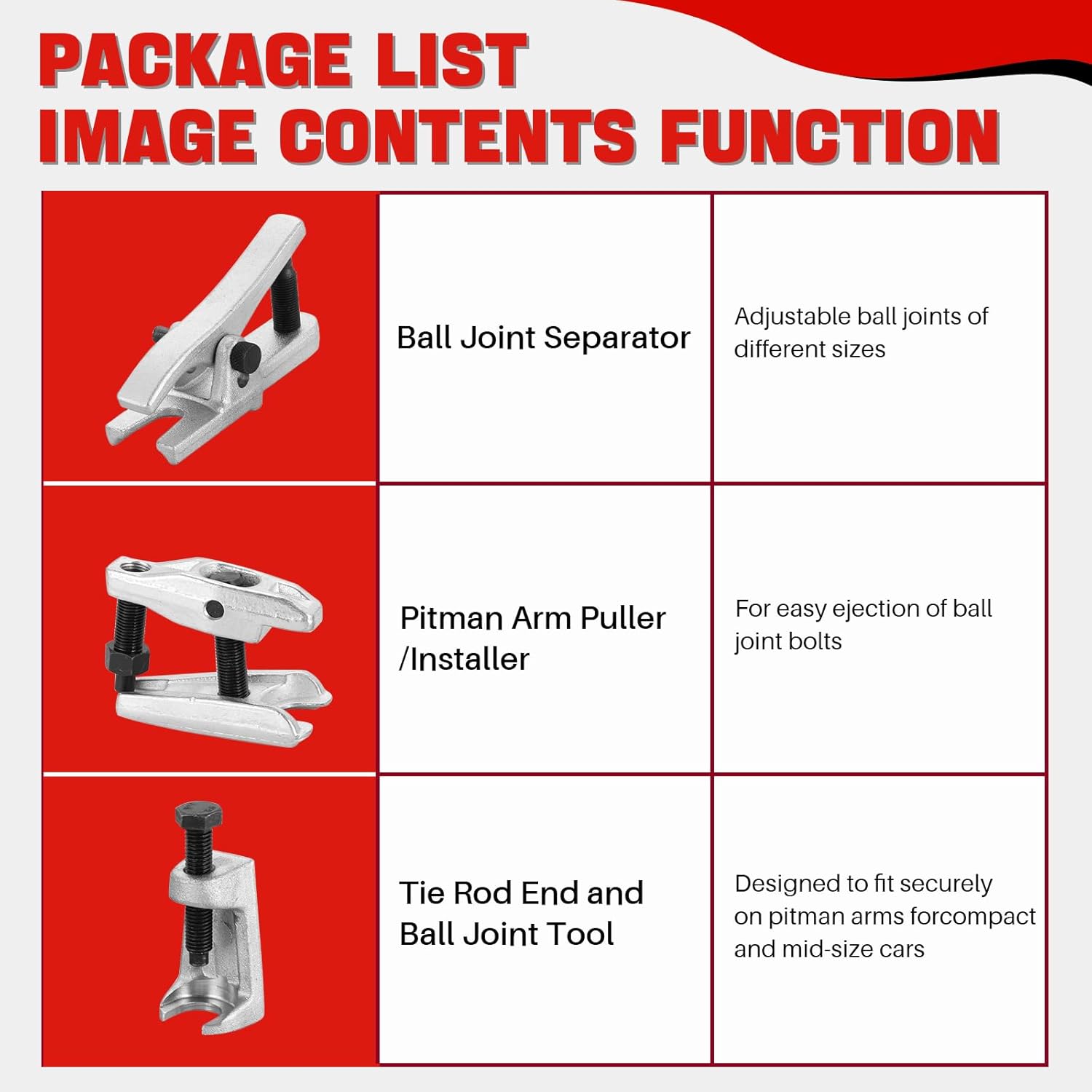DASBET Snap Ring Plier Set 11PCS Straight & Bent Retaining Ring Pliers w/Hook & Pick & Ball Joint Separator Tool Kit