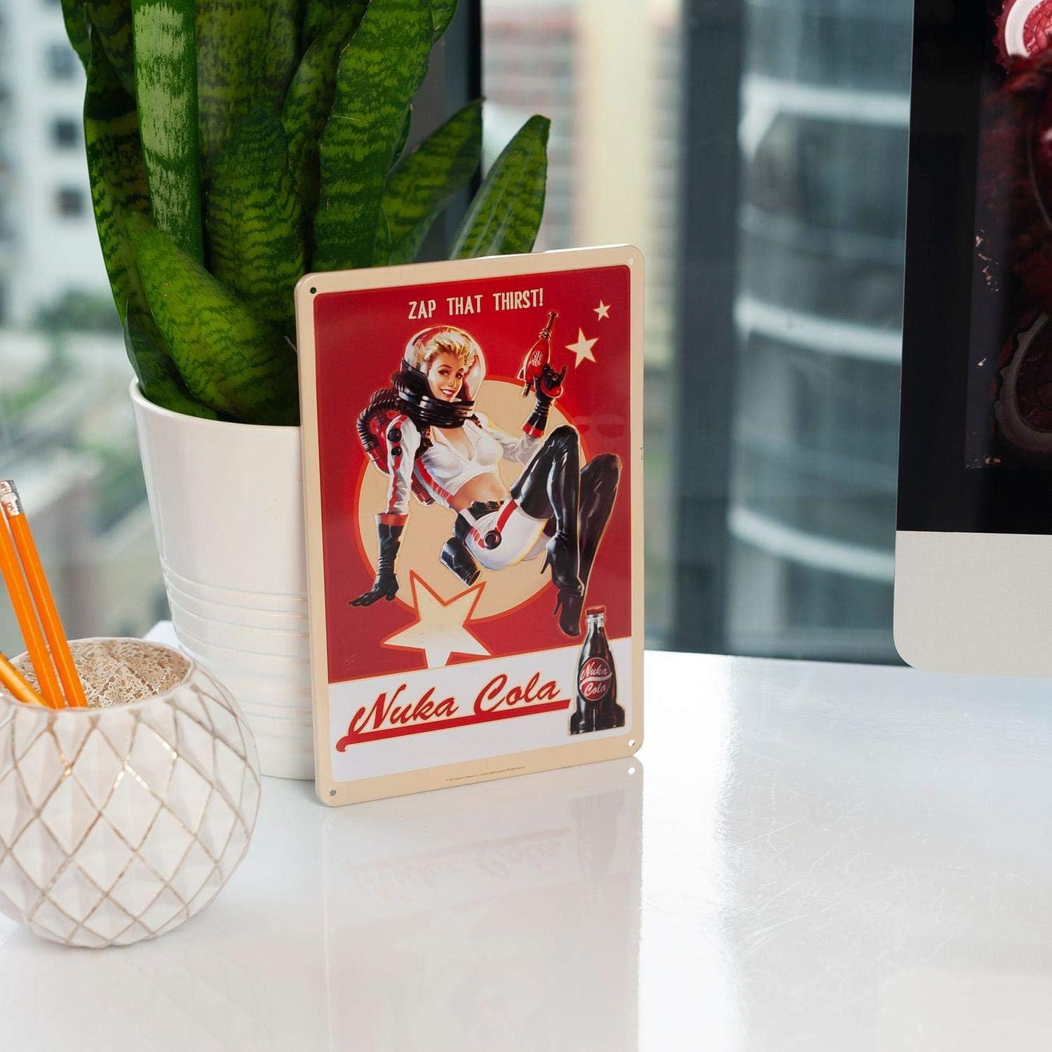 Fallout 76 Nuka Cola Girl Metal Sign | Fanwraps Official Lithograph | Wonderful 6" x 9" Video Game Decor image 5