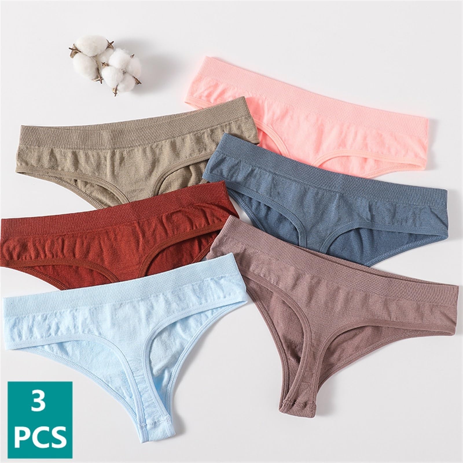 Bragas Braguitas Tangas 3 Piezas/Establezca Tangas sin Costuras Bragas Sexy Femenina g-String Femenina M-XL Calzoncillos(Set 9,Medium)