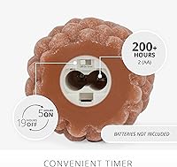 Vista 45 de Luminara Pinecone - Velas sin llama, con acabado marrón tiza, figuras de cono de pino, velas LED sin perfume, funcionan con pilas, con temporizador