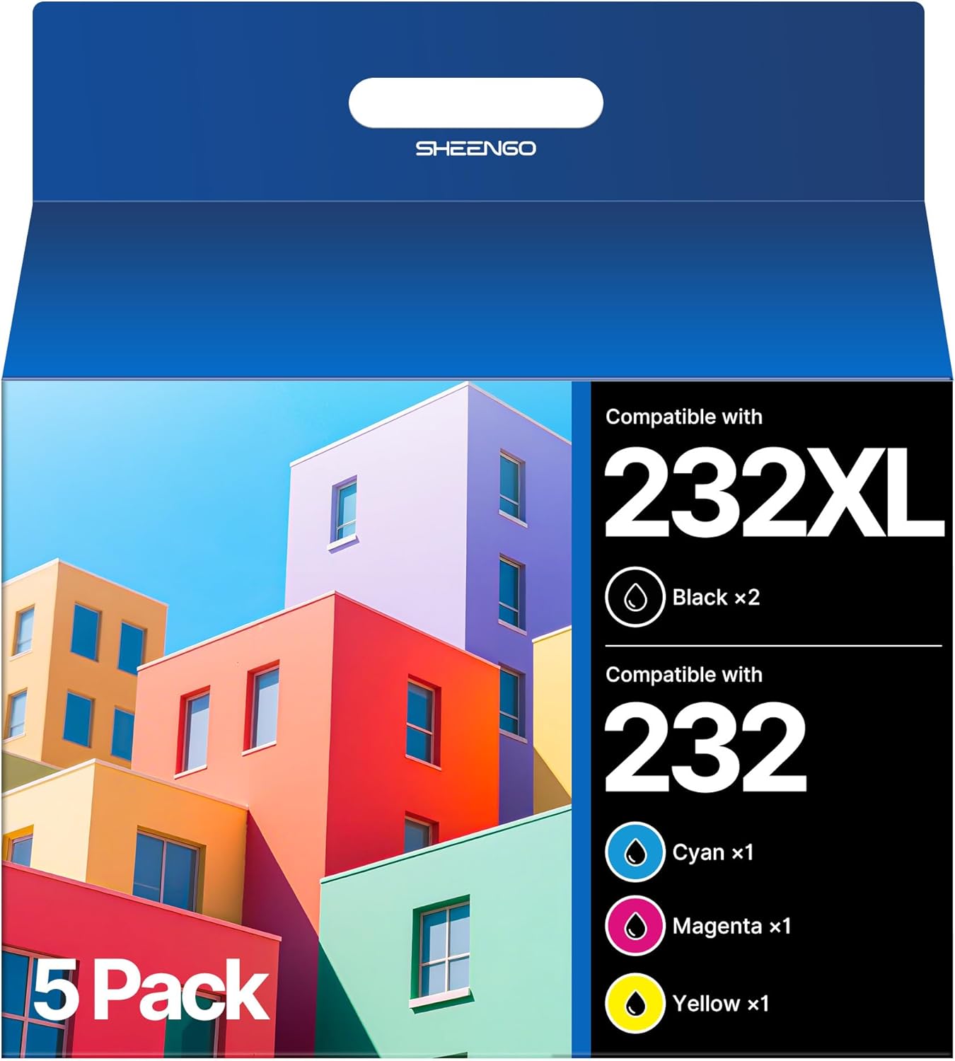 232 Ink Cartridge for Epson Printer (5 Pack)