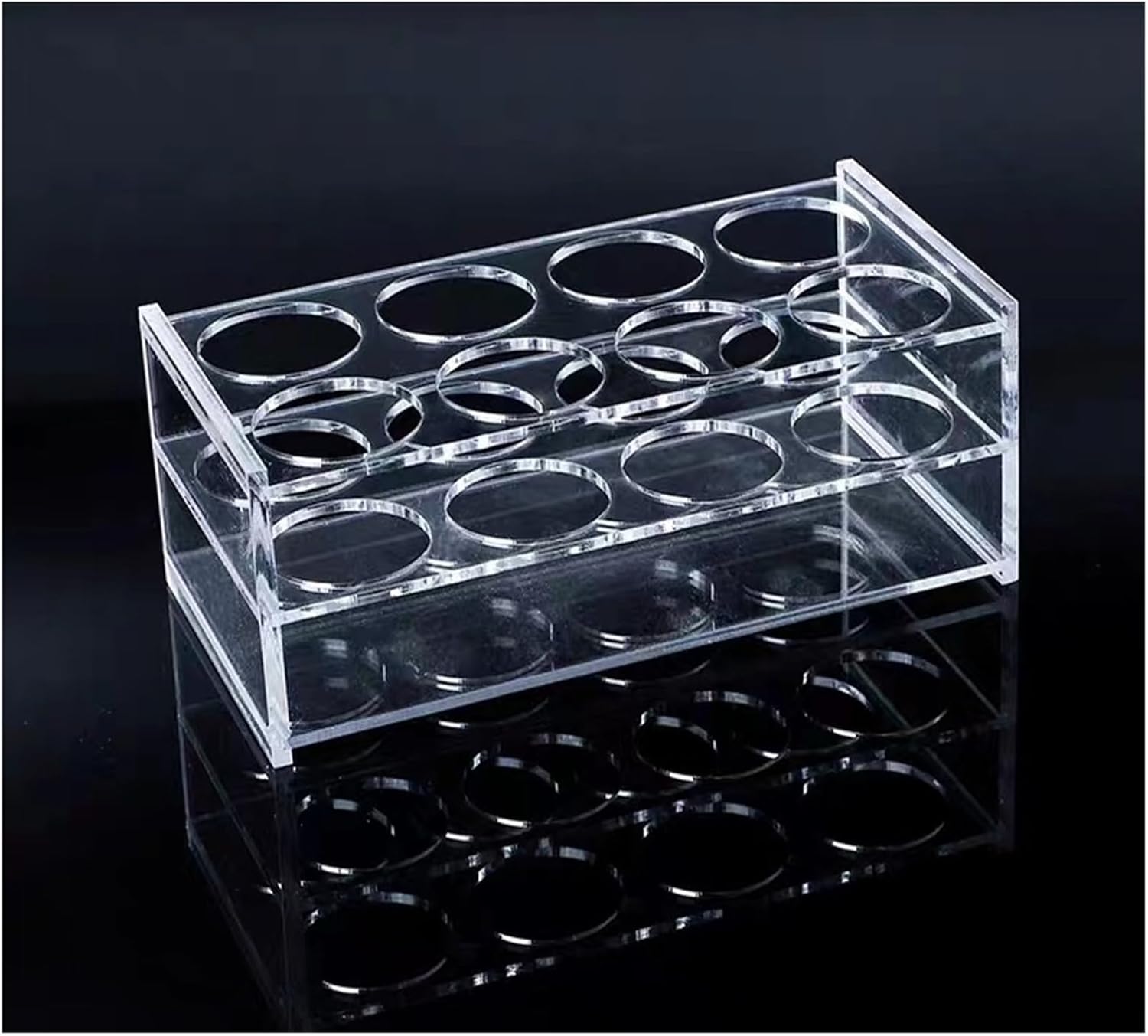 1pcs Clear Organic Glass Centrifuge Tube Rack PMMA Tubing Holder for School Lab(100ml 6holes)