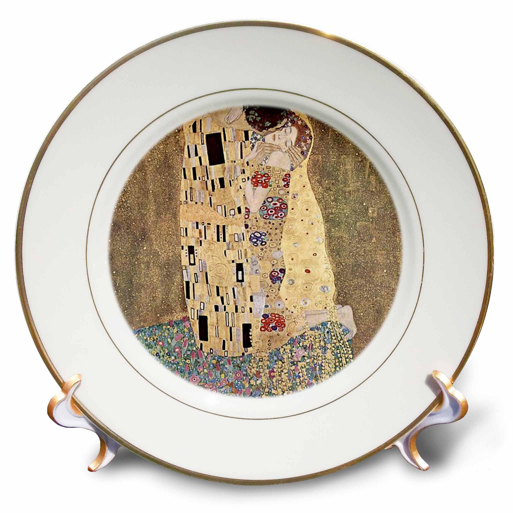 3dRose cp_45030_1 Famous Klimt Painting The Kiss Porcelain Plate, 8