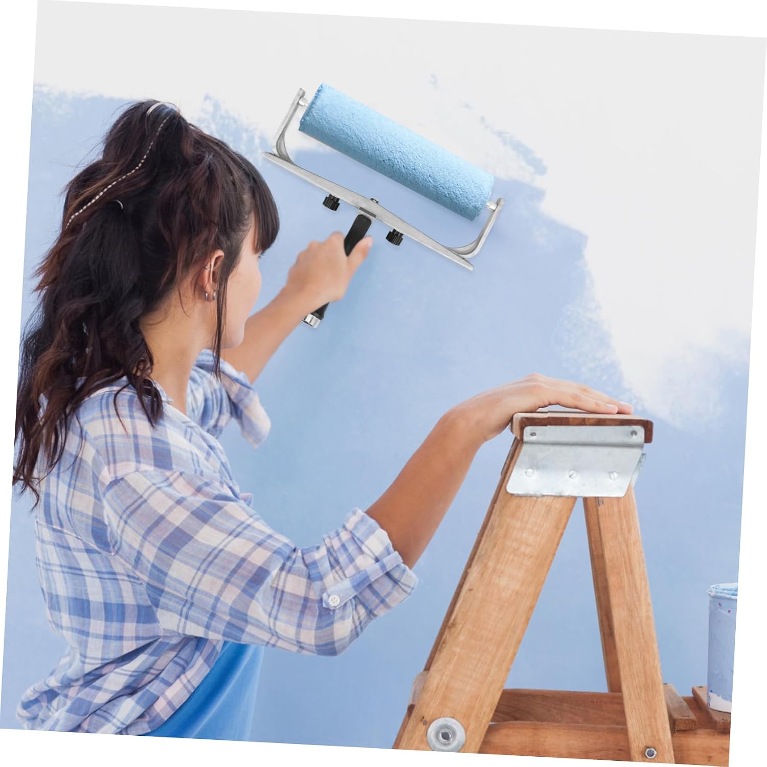 Gadpiparty Adjustable Paint Roller Holder Frame for Painting Versatile Roller Support for Walls Ceilings and Corners Sturdy Construction for Use