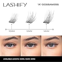 Vista 4 de Lashify Amplify - Extensiones de pestañas GossamerDIY de 0.472 pulgadas, color negro, pestañas postizas fáciles para un aspecto natural
