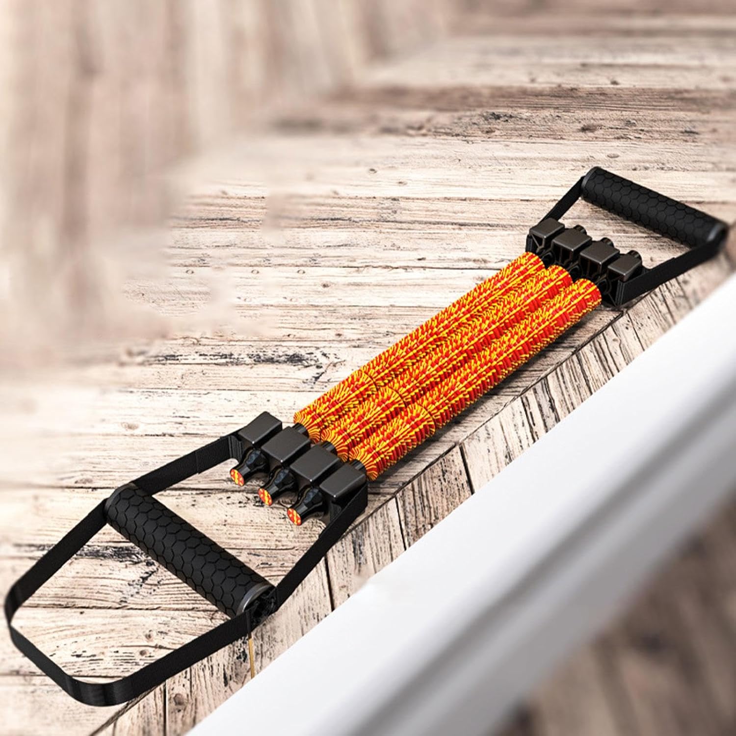 Chest Expander Muscle Training Exerciser Tensioner Portable Strengthener Resistance Band for Strength Training Home Gym, Red