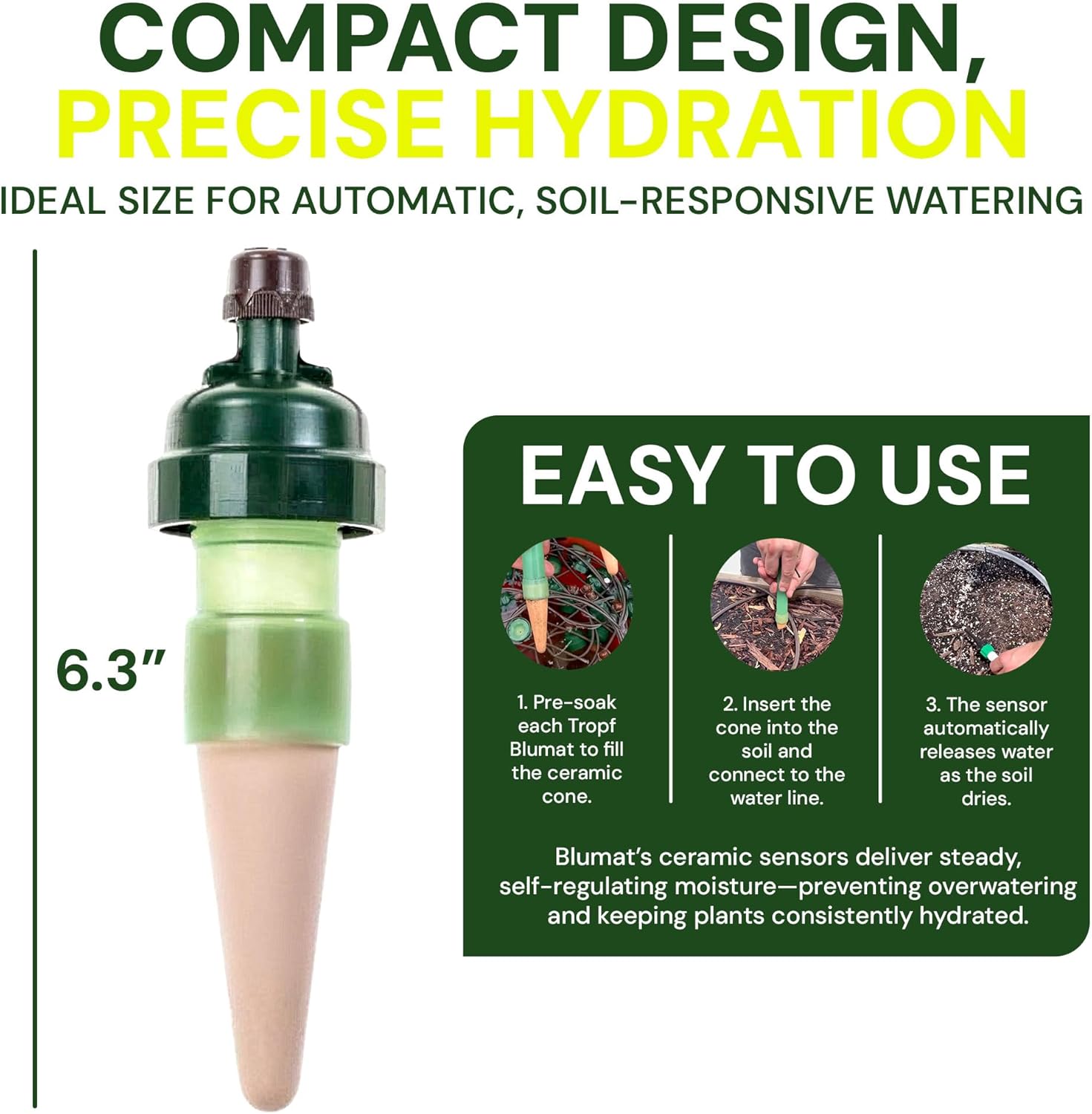 Blumat Système d'irrigation goutte à goutte - Tropf Medium Box - Dispositifs d'arrosage automatique pour jardin, terrasse et paniers suspendus - Système d'arrosage jusqu'à 12 plantes - Hydratation — vue 4