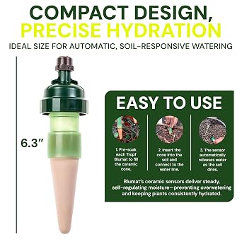 Blumat Drip Irrigation System - Tropf Medium Box Automatic Plant Watering Devices for Garden, Patio and Hanging Baskets - Garden Watering System Up to 12 Plants - Effortless Hydration - 12 Pack