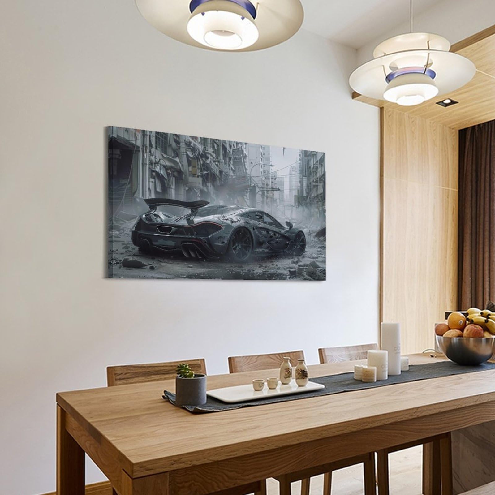 JIYAYCU Supercar-Poster P1, personalisiert für eine postapokalyptische Welt, dekoratives Gemälde, Leinwand-Kunstbild, 60 x 90 cm