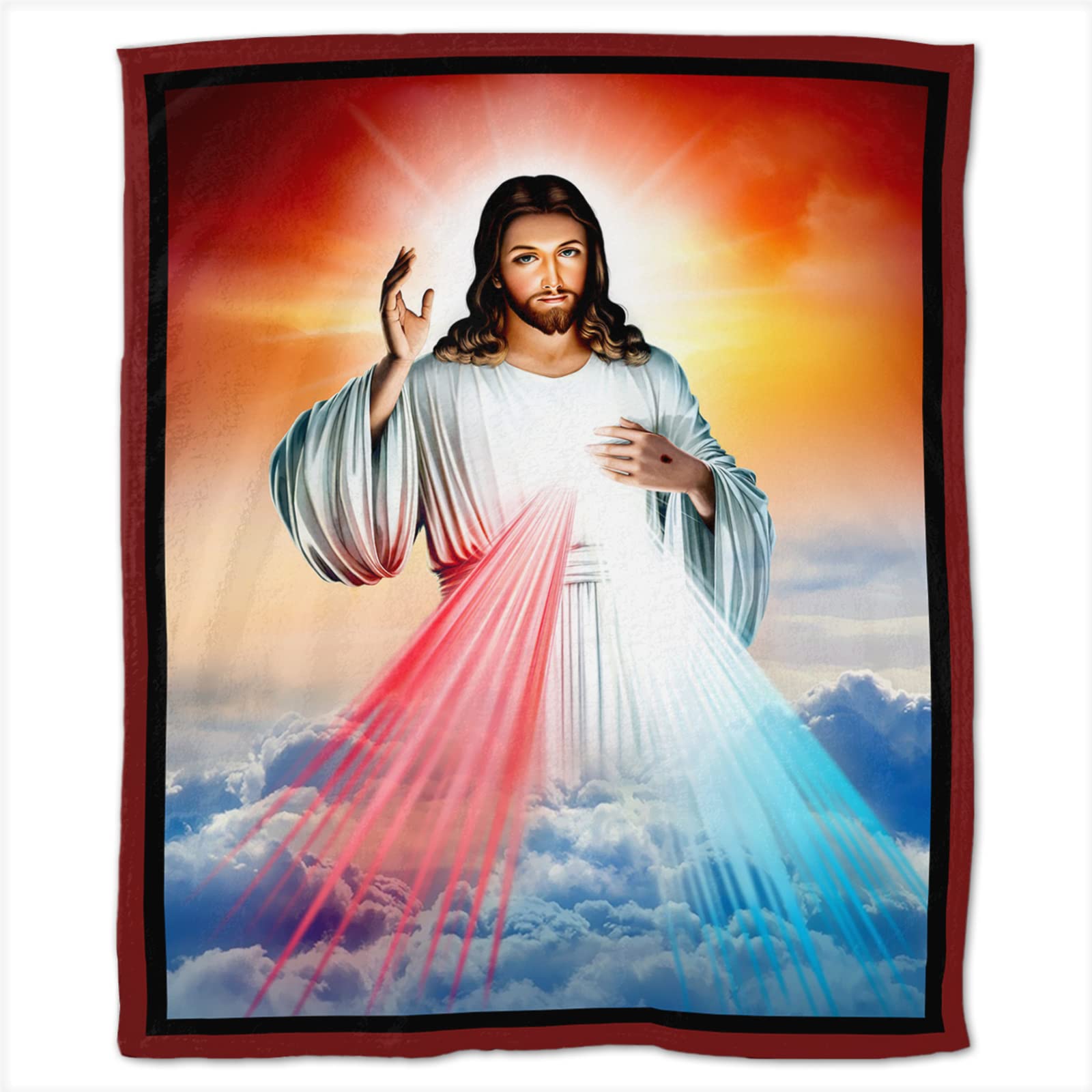 Christmas My God Soft Blanket Warm Cozy Throw Blanket Lightweight Home Blankets Bed Couch Sofa 80"X60"