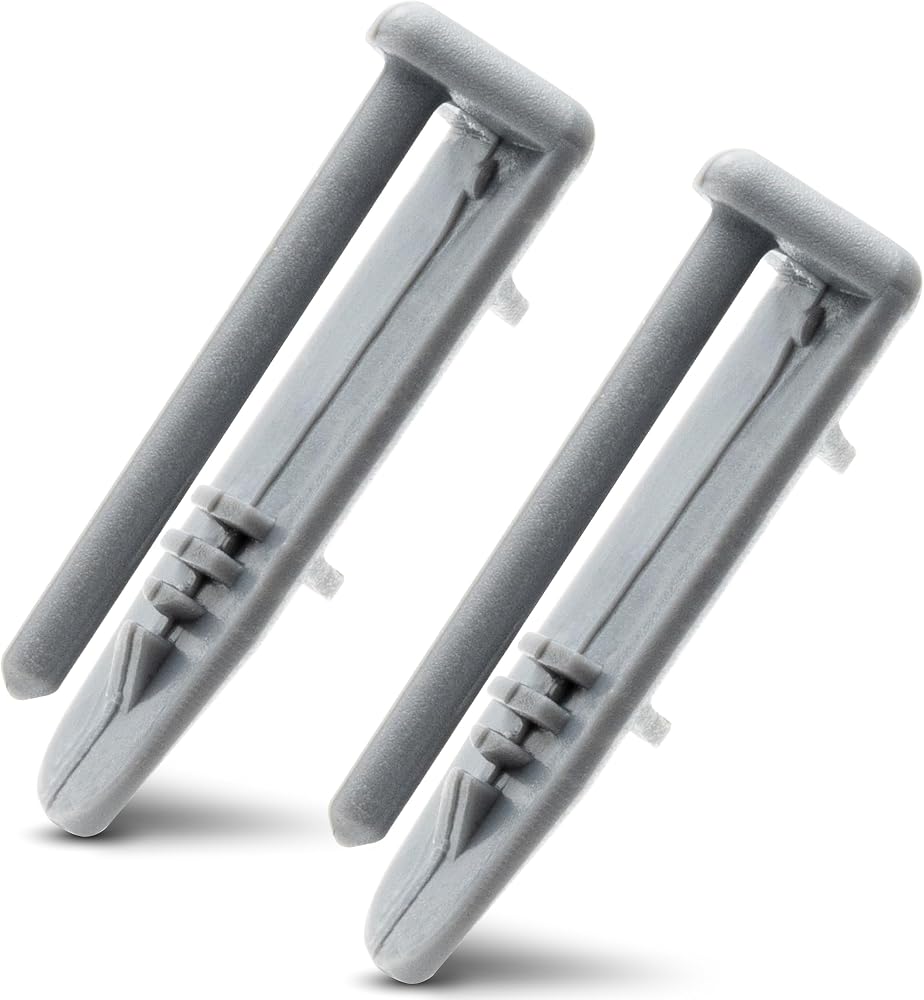 Lot de 2 butées de rail arrière de lave-vaisselle capuchons de rail terminal compatibles avec Bauknecht, Ikea, Whirlpool, Beko - Pièces de rechange pour lave-vaisselle - 1880580400