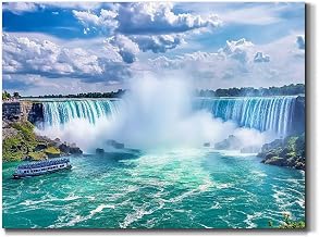 Scenic Niagara Falls Wall Art Canvas Print Decor for Bedroom Office Bathroom Living Room (Framed, 12x16 inch)