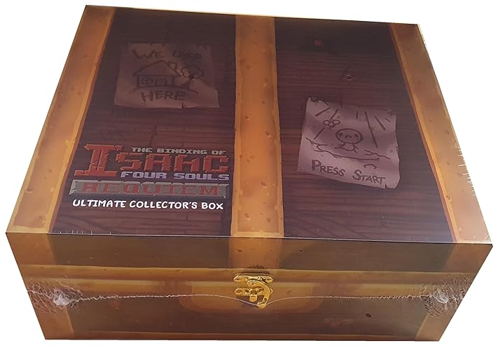 Juego de Tablero Binding of Isaac Four Souls Requiem Edición Definitiva | Colección Completa | Gran Caja de Coleccionistas | Edición de Kickstarter con Tarjetas Warp