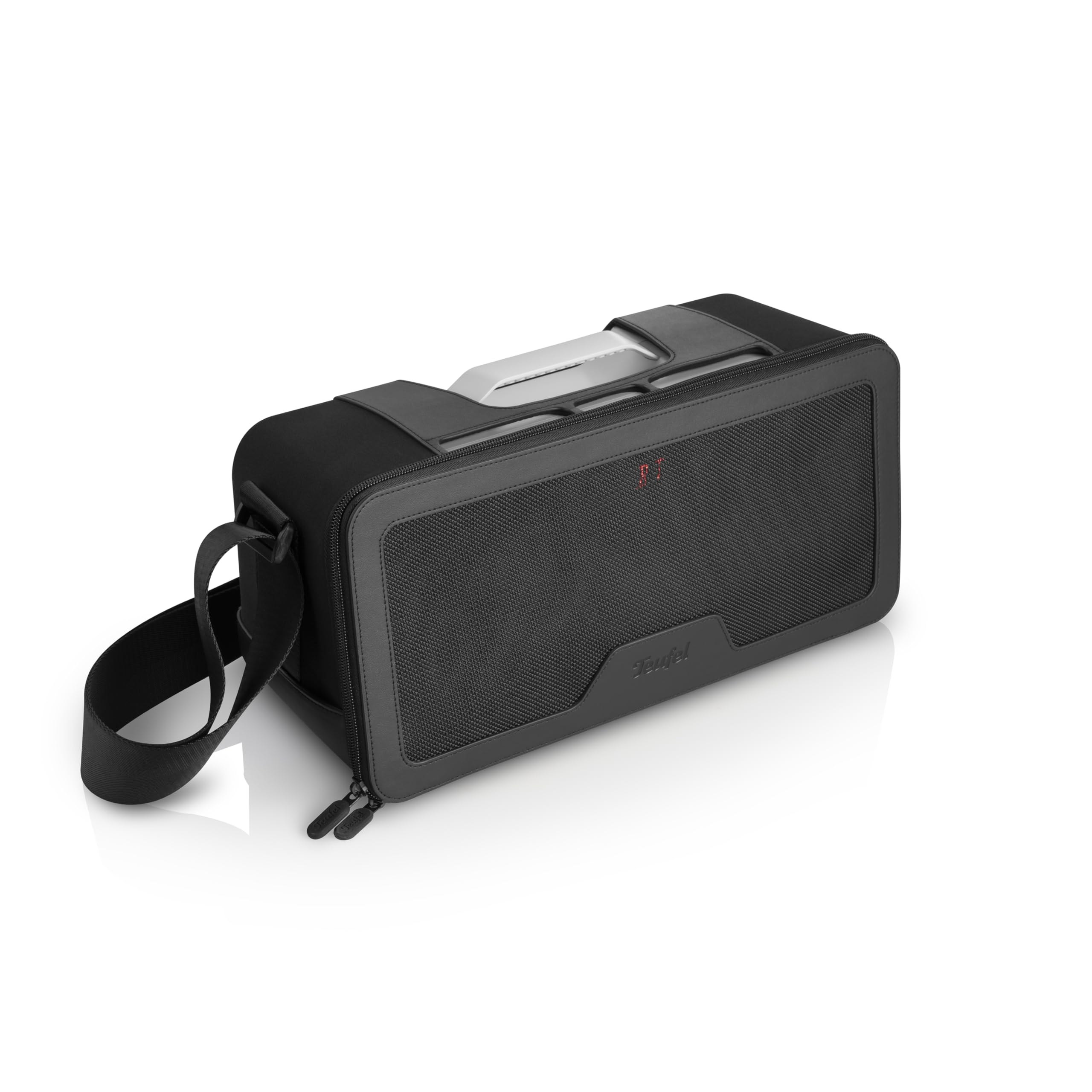 Teufel BOOMSTER 4 Robuster Bluetooth Lautsprecher mit 2.1-Stereo-System Soundsystem DAB+ und FM-RDS-Radio, bis 23 Std. Akku, Schutz vor Strahlwasser nach IPX5-Norm, USB-C - Night Black