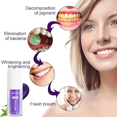 Miniatura 7 de Pasta de dientes morada pasta de dientes blanqueadora de dientes morada pasta de dientes blanqueadora de dientes corrección de dientes pasta de